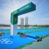 東京2020オリンピック・パラリン大会トライアスロン競技の会場となるお台場海浜公園（7月20日）