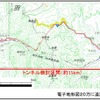 新仙岩トンネルの整備計画範囲。赤渕～田沢湖間には仙岩トンネルがあるが、同区間には老朽橋梁も集中しており、これらの架替えには莫大な工費や秋田新幹線の長期運休などが必要になると言われ、長大トンネルによるルート変更が提唱された。