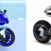 YZF-R1の3Dモデル（左）とMOTOROIDO実物の写真（右）