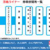 着席バスで使用する路線