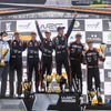 WRC第8戦ベルギーの表彰台。