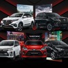 トヨタの「GR」5車種。左上からラッシュ GR スポーツ、フォーチュナー GR スポーツ、ヴェロッツ GR リミテッド、アギア GR スポーツ、ヤリス（アジア仕様）GRスポーツ