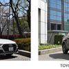 アウディ A7（左）とトヨタ ハリアー