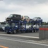 千葉県野田市から佐賀県武雄市に向けて出発した5台の寄付車両