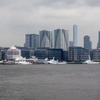 東京2020大会選手村（東京都中央区晴海）。かつて東京モーターショーが開催されていた国際貿易センター跡地に建設された。