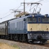 鉄道博物館で展示されることになったEF64 37。現在は青・クリームのツートンに塗り替えられている。