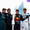 今季のアゼルバイジャンGPで3位に入ったガスリー（右端）。