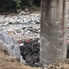 第十玖珠川橋りょうの9月9日時点の状況。岩の撤去が完了した。