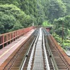線路変状が起きた第十玖珠川橋りょうの被災直後。