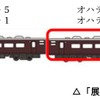 展望車連結時の編成。