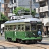 570形582号。元神戸市電500形で、同形は広島電鉄へ17両が譲渡された。元々は大正生まれの木造車と大正～昭和生まれの鋼体車からなり、1960年前後に大幅改修を受けていた。