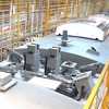 電気設備診断システムのひとつである電気設備測定装置。架線周り用に設置された4台のカメラにより、これまで測定できなかった架線相互の高低差や離線度の測定が可能となる。