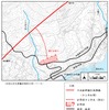 瀬戸トンネルの工事位置（拡大図）。