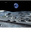 月面基地イメージ　(c) JAXA