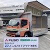 菱倉運輸に納車されたウィング仕様のeキャンター