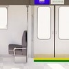 400系クロスシート車の車内（サイド）。