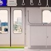 400系先頭車の車端部。右手はユーティリティスペース。