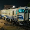 12月12日未明、北条町駅に到着したキハ40 535。