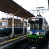 2013年頃の福井鉄道越前武生駅。左の800形は現在、休車状態。
