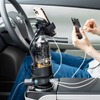 スマホ車載ホルダー ドリンクホルダー固定 フレキシブルアーム カップホルダー付き