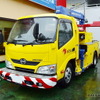 黄色い車体のロードサービス専用車両でお客さまのトラブルに対応！