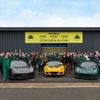 生産を終了したロータスカーズのスポーツカー。左からエヴォーラ、エリーゼ、エキシージ