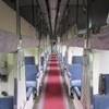 オロネ24 5の車内。最後まで残っていた開放式A寝台車だった。宿泊は2人まで。