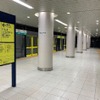 8両化に備えホームが延伸された南北線駒込駅。