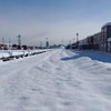 JR貨物札幌貨物ターミナル駅の様子。2022年2月7日。