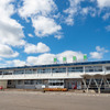 倶知安町の玄関駅・函館本線倶知安駅。新幹線駅のエントランスはこの奥になる。2021年9月20日。