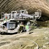 第一中京圏トンネル（西尾工区）の本坑掘削工事現場。2021年12月。