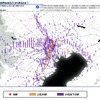 「どこから来る人が多いのか？」という対象駅と行き来が多い駅を地図上に表示した例。駅ごとの商圏分析や不動産投資の検討などに役立つという。