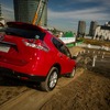日産エクストレイル日本仕様発表（2013年12月）。本社近隣、再開発中の横浜みなとみらい地区でミニ試乗会。