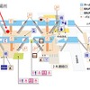 おしゃべり自販機の設置箇所。横浜駅北口改札内下りホーム行きエスカレータ横に置かれる。