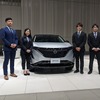 オンライン入社式を企画したメンバー（右から）村野秀造さん、堤光司さん、柿崎有美さん、斎藤俊輝さん