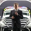 テスラのベルリン工場開所式で挨拶するマスクCEO（3月22日）