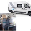 ADRIA Sunliving： 欧州仕様のキャンピングカー。冷蔵庫、シンク、シャワーなどを完備し、自宅のような空間デザイン。ペットと自由に快適で遠慮のない旅行を楽しむことができる