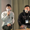 ヤマハ発動機の渡辺政樹さん（左）前園哲平さん（右）によるトークショーも