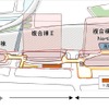 仮称「高輪ゲートウェイシティ」の概要。2・3街区に残る高輪築堤は景観に活かす方向で、その保存・活用が検討されている。