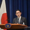会見する岸田首相（4月26日）