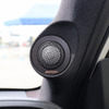 ドアスピーカーが「アウター化」されたオーディオカーの一例（製作ショップ：パラダ＜福井県＞）。