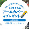 6月までの限定100台に、好きなカラーリングのアームカバーをプレゼントされる