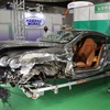 大破したベントレー：本物の事故車らしい