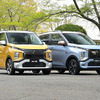 三菱 eKクロス（左）とeKクロスEV（右）