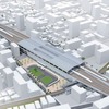 栗林駅付近の新幹線駅イメージ。