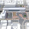 松山駅付近の新幹線駅イメージ。