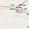 後免駅付近の新幹線駅候補位置。