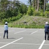 ドローンの自動衝突回避システムの実証実験の様子