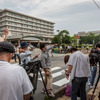 安倍元首相が収容された奈良県立医科大付属病院（7月8日）