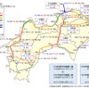 2021年度におけるJR四国の線区別輸送密度（2019年度比）。